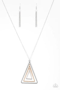 Paparazzi Necklace - TRI Harder - Silver