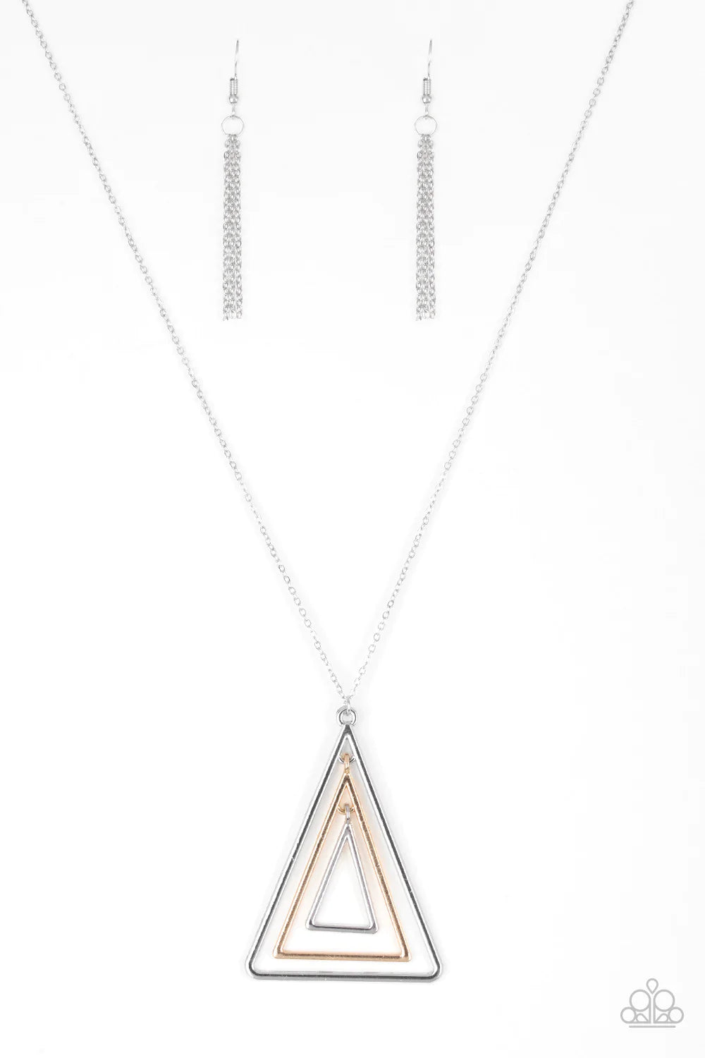 Paparazzi Necklace - TRI Harder - Silver