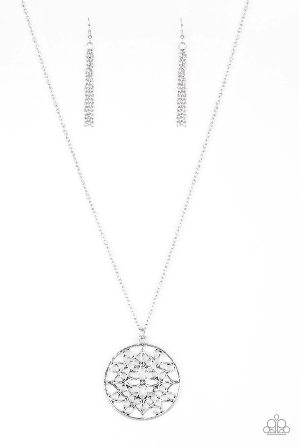 Paparazzi Necklace - Mandala Melody - Silver
