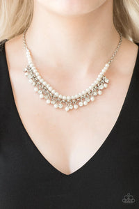 Paparazzi Necklace - A Touch of CLASSY - White