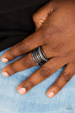 Load image into Gallery viewer, Paparazzi Ring - The STEEL Of Night - Black
