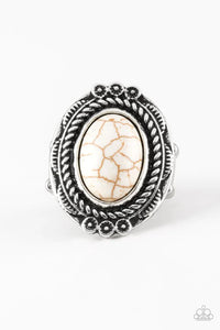 Paparazzi Ring - Tunblin' Tumbleweeds - White