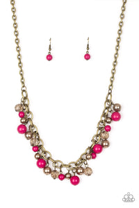 Paparazzi Necklace - The GRIT Crowd - Pink
