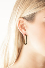 Load image into Gallery viewer, Paparazzi Earring - Rugged Retro - Brass
