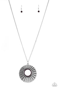 Paparazzi Necklace - Chicly Centered - Purple
