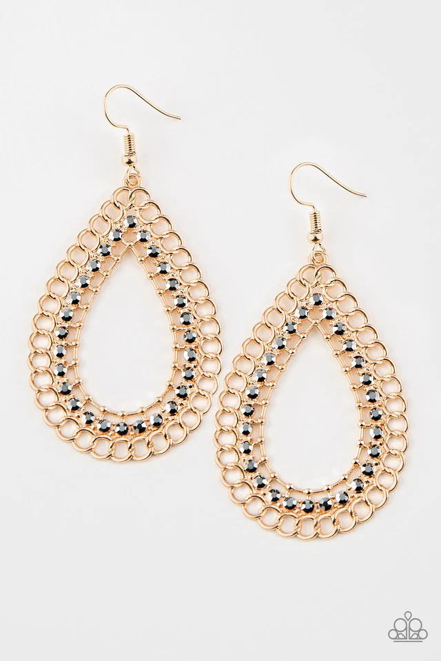 Paparazzi Earring - Mechanical Marvel - Gold