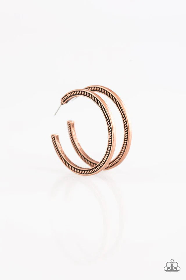 Paparazzi Earring - This Is My Tribe - Copper