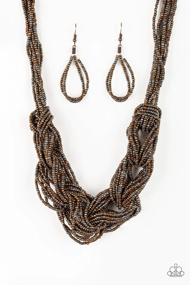 Paparazzi Necklace - City Catwalk - Copper