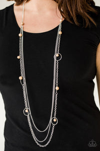 Paparazzi Necklace - Collectively Carefree - Brown