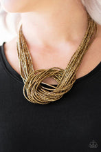Load image into Gallery viewer, Paparazzi Necklace - Knotted Knockout - Brass
