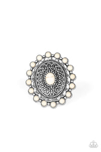 Paparazzi Ring - Mesa Mandala - White