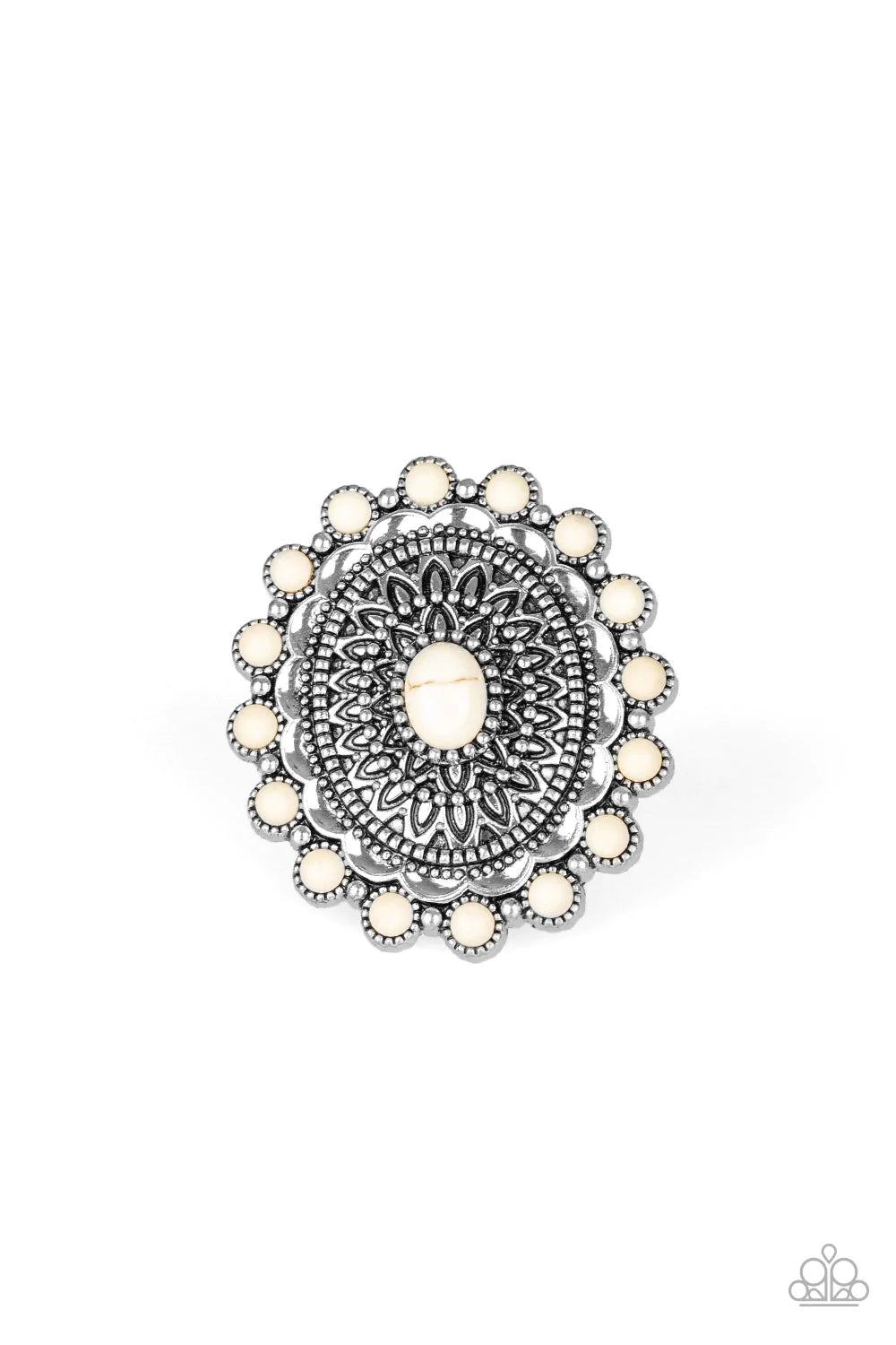 Paparazzi Ring - Mesa Mandala - White