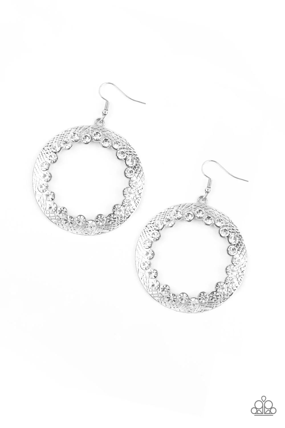 Paparazzi Earring - Gala Glitter - White
