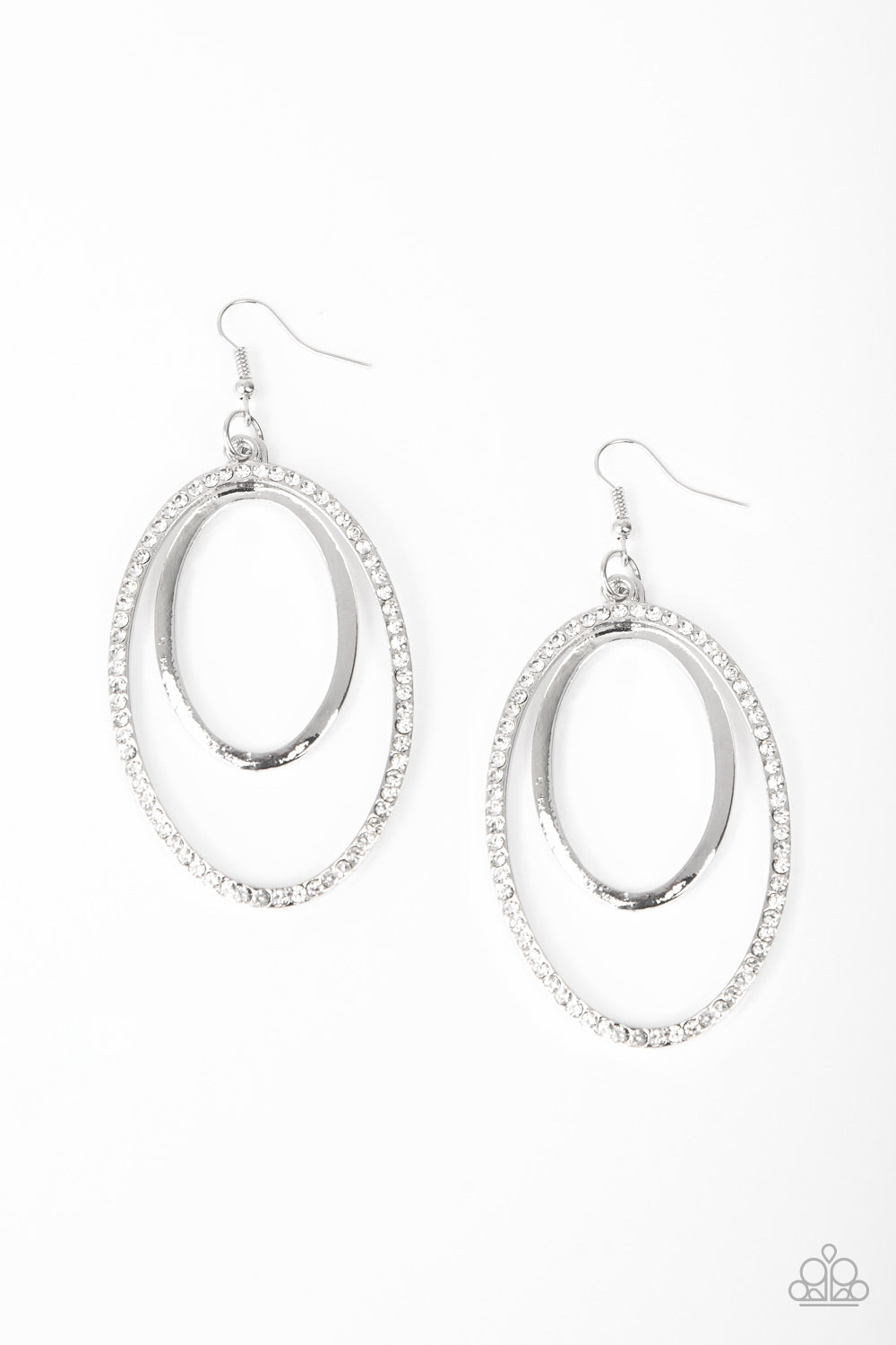 Paparazzi Earring - Wrapped In Wealth - White