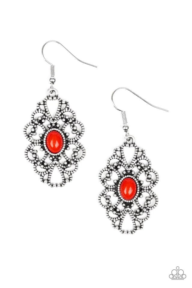 Paparazzi Earring - Over The POP - Red