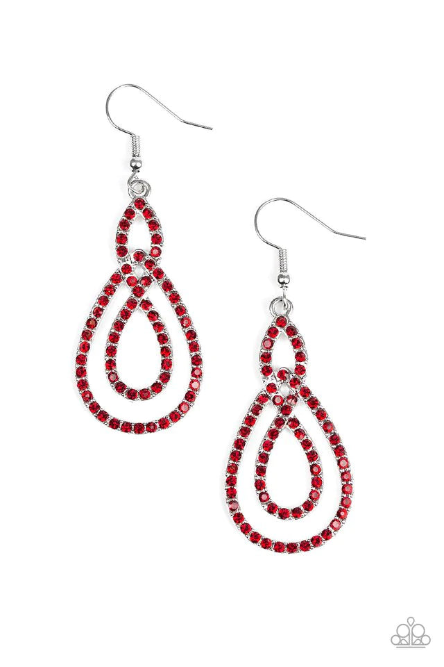 Paparazzi Earring - Sassy Sophistication - Red
