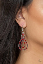 Load image into Gallery viewer, Paparazzi Earring - Sassy Sophistication - Red
