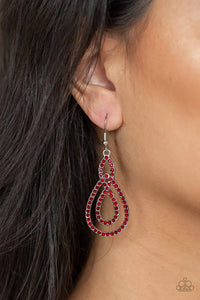 Paparazzi Earring - Sassy Sophistication - Red