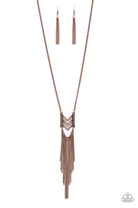 Paparazzi Necklace - Point Taken - Copper