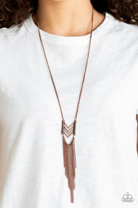 Paparazzi Necklace - Point Taken - Copper
