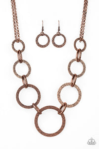 Paparazzi Necklace - City Circus - Copper