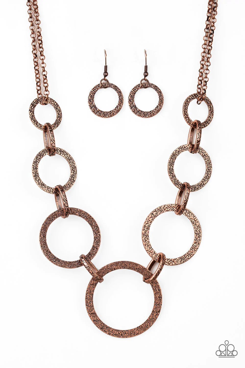 Paparazzi Necklace - City Circus - Copper