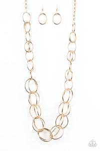 Paparazzi Necklace - Elegantly Ensnared - Gold