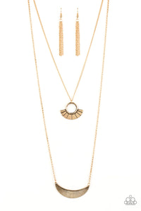 Paparazzi Necklace - Tribal Trek - Gold