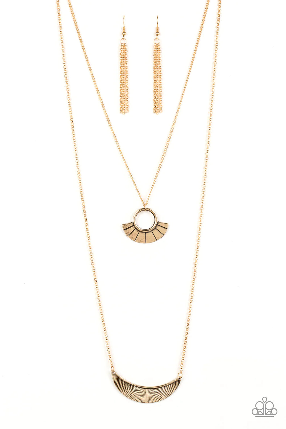 Paparazzi Necklace - Tribal Trek - Gold