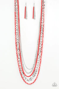 Paparazzi Necklace - Industrial Vibrance - Red