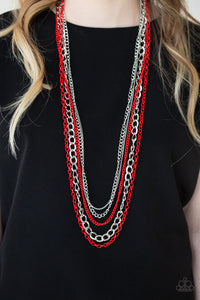 Paparazzi Necklace - Industrial Vibrance - Red