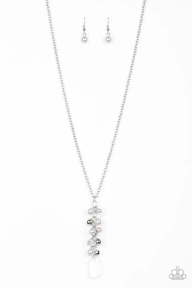 Paparazzi Necklace - Teardrop Serenity - Silver