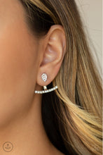 Load image into Gallery viewer, Paparazzi Earring -Glowing Glimmer - White
