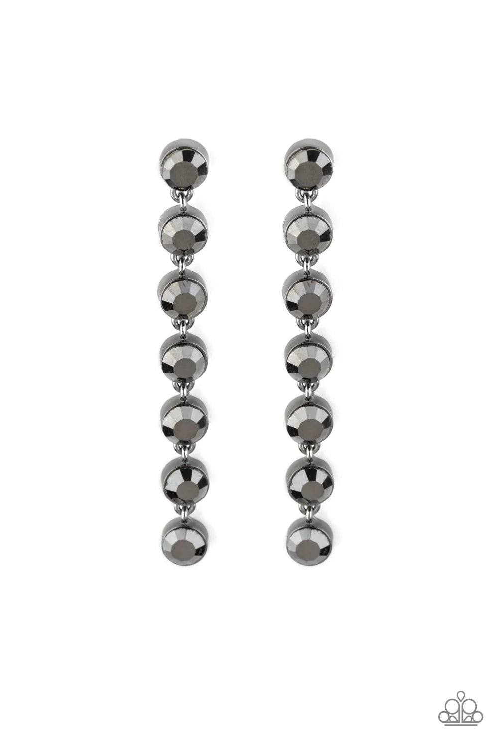 Paparazzi Earring - Dazzling Debonair - Black