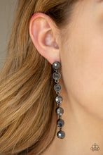 Load image into Gallery viewer, Paparazzi Earring - Dazzling Debonair - Black
