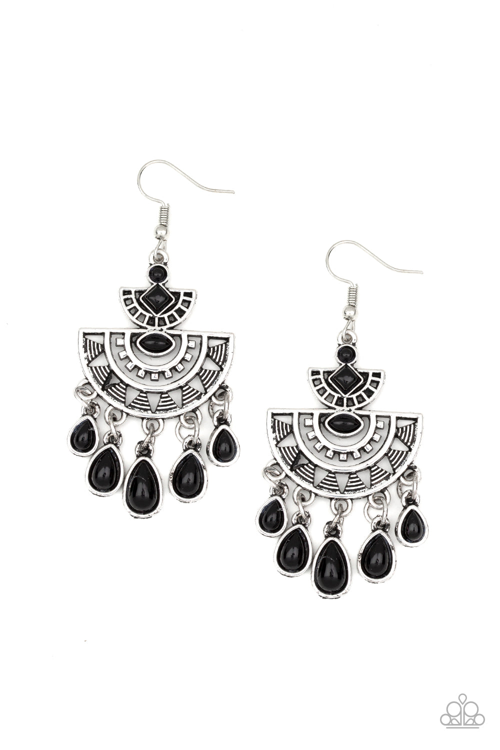 Paparazzi Earring - SOL Searching - Black