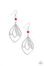 Load image into Gallery viewer, Paparazzi Earring - Absolutely Airborne - Red

