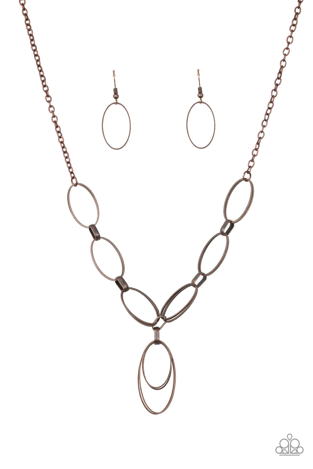 Paparazzi Necklace - All OVAL Town - Copper