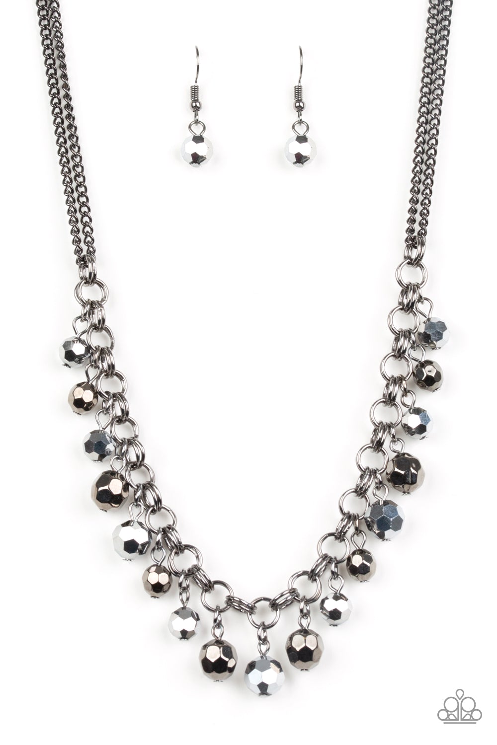 Paparazzi Necklace - And The Crowd Cheers - Black