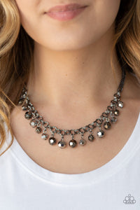 Paparazzi Necklace - And The Crowd Cheers - Black