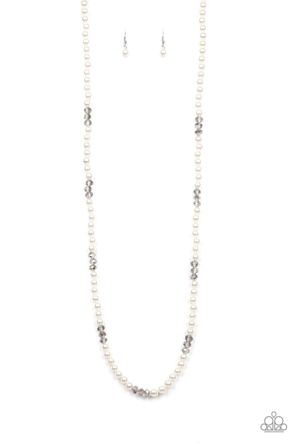 Paparazzi Necklace - Girls Have More FUNDS - White
