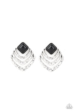 Load image into Gallery viewer, Paparazzi Earring - Rebel Ripple - Black
