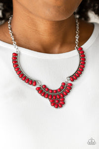 Paparazzi Necklace - Omega Oasis - Red