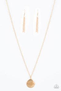 Paparazzi Necklace - World's Best Grandma - Gold