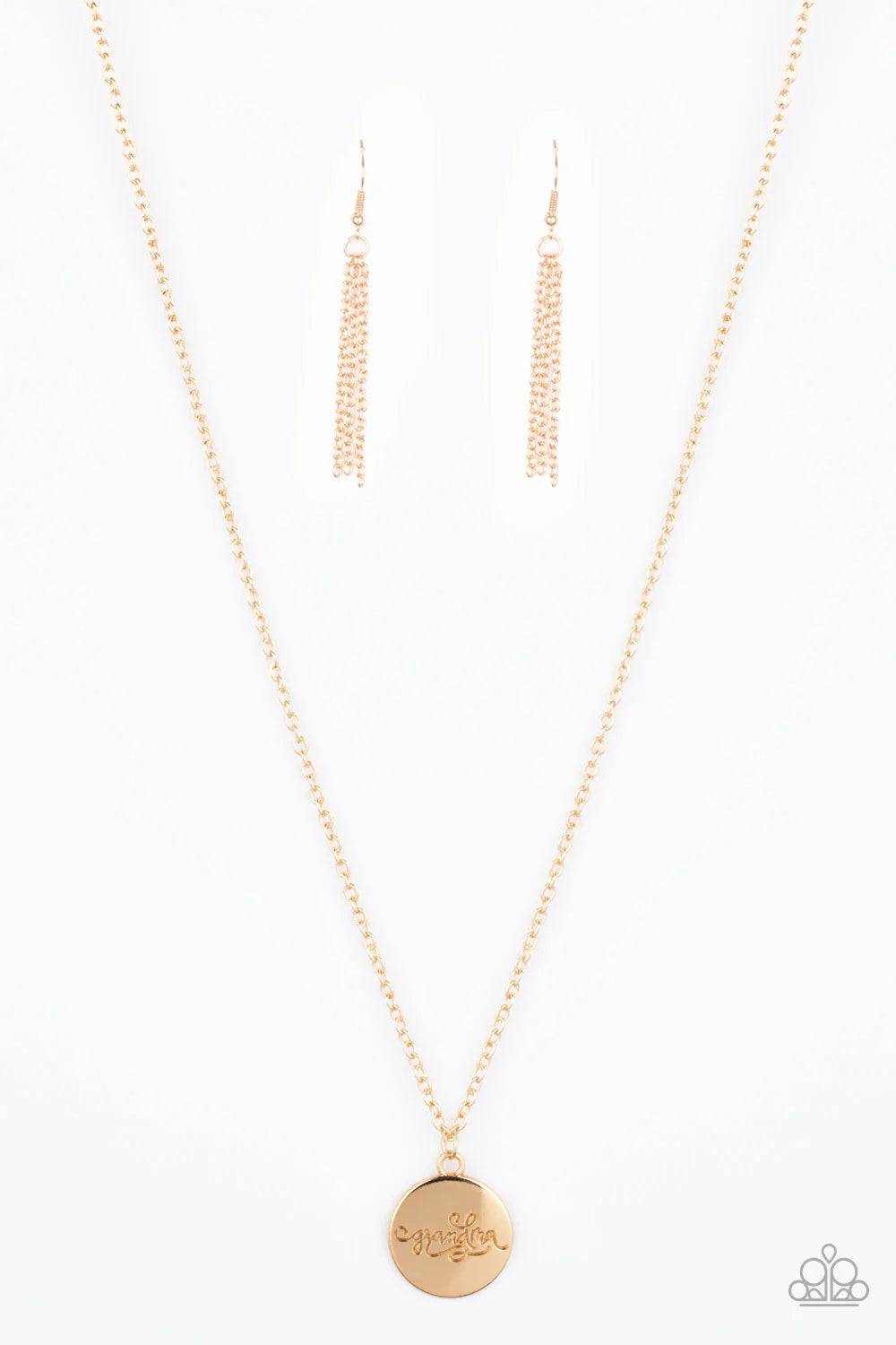 Paparazzi Necklace - World's Best Grandma - Gold