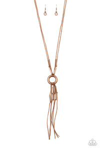 Paparazzi Necklace - Tasseled Trinket - Copper