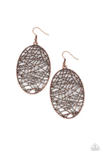 Load image into Gallery viewer, Paparazzi Earring - Way Out of Line - Copper
