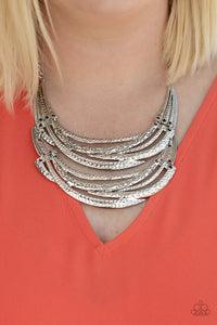 Paparazzi Necklace - Read Between the VINES - Silver