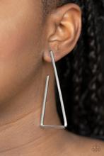 Load image into Gallery viewer, Paparazzi Earring -Go Ahead and TRI - Silver
