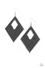 Load image into Gallery viewer, Paparazzi Earring -Woven Wanderer - Black
